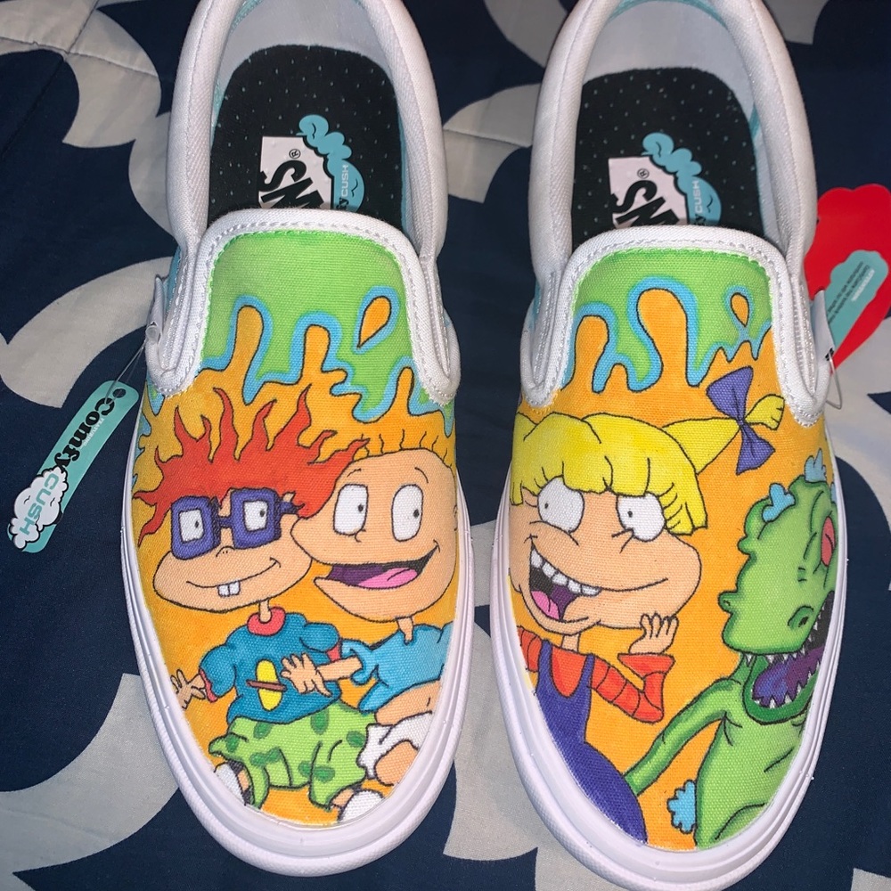 Custom Slip On Vans With Comfy Cush Insole - image 1